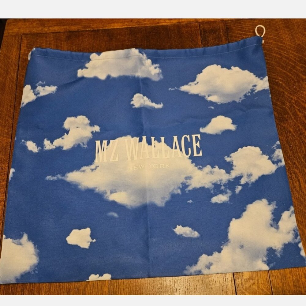 Ms. Wallace New York Blue Sky White Clouds Drawstring Dust Bag 22" x 19"